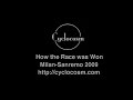 Analysis of the 2009 Milan-Sanremo Race