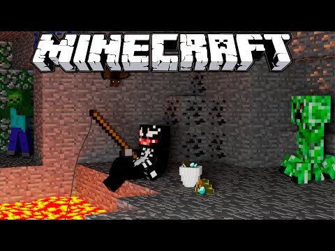 Primeira noite na Caverna do Medo - #1 Modo HARDCORE Minecraft