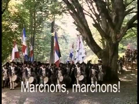 Truppen aus Marsaille marschieren 1793 nach Paris und singen die Marseillaise