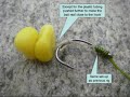 Underwater video related to carp fishing. Jerome was playing around with a rig made of a stiff hook link (Snakebite 25lb) and a hair positioned along the hook shank (using a hair aligner). Then Jerome introduced a couple of variations on the hair rig.     