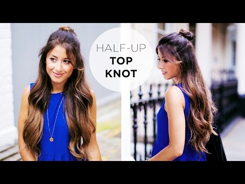 Half Up Top Knot Hairstyle Tutorial