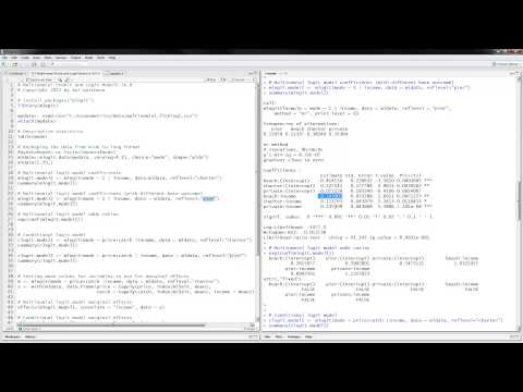 how to perform a logistic regression in r