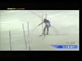 Deborah Compagnoni trionfa nello slalom speciale in notturna disputato ai Mondiali di Sestriere 1997.