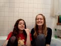 11/3: Kristina sits in a bathtub.