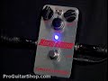 www.ProGuitarShop.com - Durham Electronics Mucho Boosto Overdrive Pedal The Mucho Boosto was based on Durham Electronics infamous Sex Drive circuit, but thats where the similarity ends. The Mucho Boosto was designed to have more gain and less transparency for a powerful overdrive pedal with tons of tone and harmonic content. The compression switch has been forgone in favor of a Thin/Fat switch for voicing the Mucho Boosto to match your guitar. Durham Electronics has forgone true bypass again in favor of their super high quality buffer circuit. The Mucho Boosto will NOT color your tone when bypassed, this is a guarantee. Durham Mucho Boosto Overdrive The Durham Electronics Mucho Boosto Overdrive is still very transparent and clear with an overdrive that will make your mouth water. With the Gain all the way down, the Mucho Boosto gives a sweet clean boost much akin to the Sex Drive. When the Gain is turned up, the Mucho Boosto gives sweet, singing overdrive with a violin type tone and slight compression. The Tone knob gives a smooth transition from bright and twangy to dark and moody without getting muffled. The Thin/Fat switch gives a great low-end boost in Fat mode for single coils and backs off in Thin mode for humbuckers and/or hollow bodies. All in all, the Durham Electronics Mucho Boosto Overdrive Pedal is one sweet little box with enough character and personality, it may become your next (or only) child. Durham Mucho Boosto Specifications: * Newest Version! o Smaller <b>...</b>