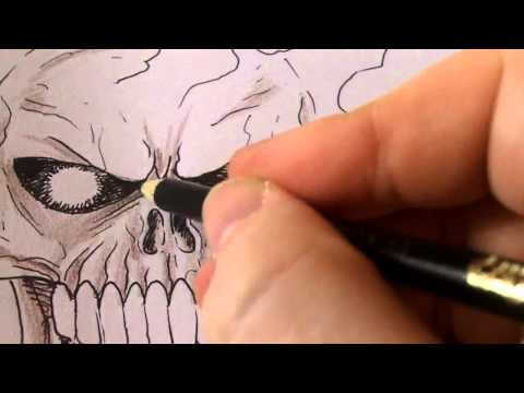 how to draw ghost rider step by step