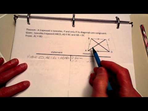 how to prove a quadrilateral is an isosceles trapezoid