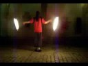 playing with bolas on fire