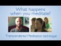 What happens when you meditate? Transcendental Meditation technique