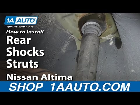 How To Install Replace Remove Rear Shocks Struts 2002-06 Nissan Altima