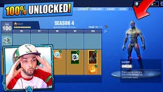 *NEW* SEASON 4 - TIER 100 SKIN (UNLOCKED) - Fortnite: Battle Royale!