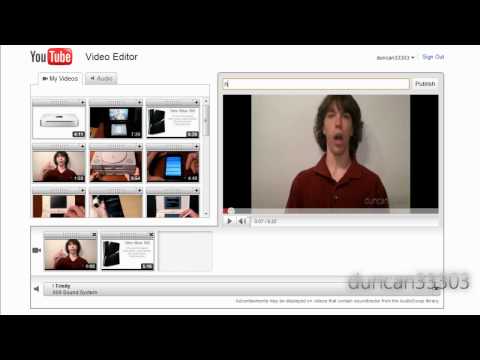 youtube editor - YouTube Video Editor: http://www.youtube.com/editor?popart=681928 In this video I go over the new YouTube feature that allows you to edit your videos straigh...