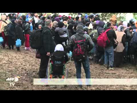 Refugees are faced with unfavourable weather conditions and tighter border control on the Balkans.