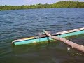 Catamaran on the lagoon at Dodanduwa