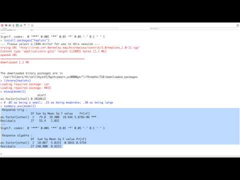 how to perform manova in r