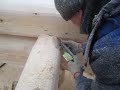 Разметка паза чертой - строительство срубов