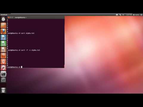 how to sort in linux