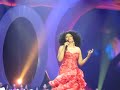 Diana Ross acknowledges the orchestra at Symphonica in rosso, Holland, October 2009.