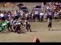 Little football player jukes the whole team