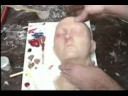 molding - Casting a silicone face with Platsil Gel-10 and F5 Flexible foam.