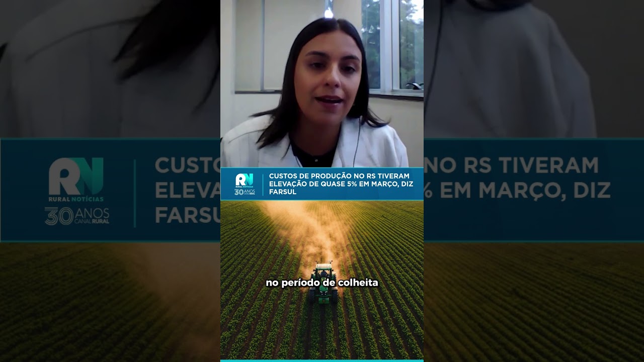 Custos de produção no RS tiveram elevação de quase 5% em março, diz Farsul
