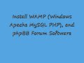 this video tutorial will explain how to install a custom wamp (windows, apache, mysql, php) home web server, with phpbb forum software. this is a list of the supported disturbution versions: apache 2.2.6+, mysql 5.0+, php 5.2.5
