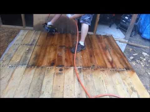 MOTOR OIL STAIN Shed from FREE pallets part 3