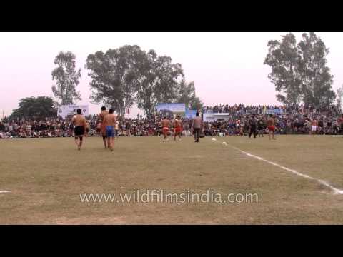 Famous Indian game 'Kabaddi' played at Rural Olympics