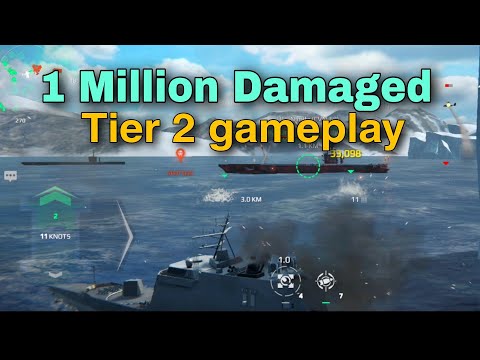 Modern Warships: TIER 2  Gameplay 1 MILLION DAMAGED