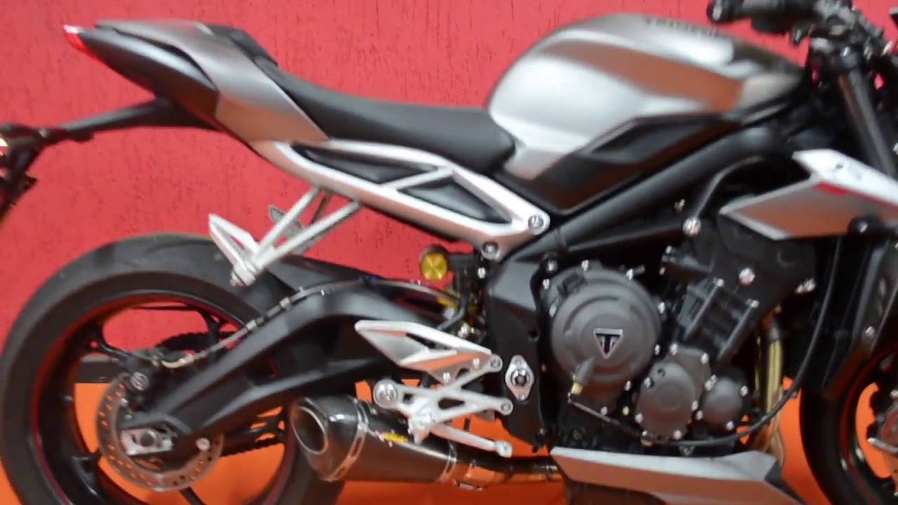 Capa do vídeo  Escapamento HF1 Inox Triumph Street Triple 765RS 2017 a 2022