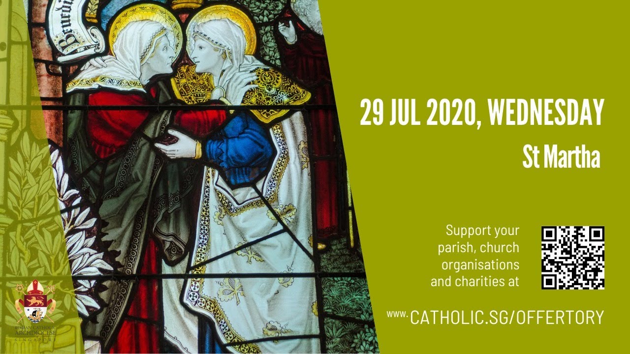 Catholic Daily Mass 29th July 2020 Today - Wednesday, St Martha 2020