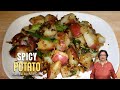Spicy Potatoes Recipe by Manjula, Indian Vegetarian cuisine