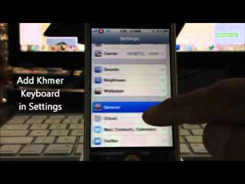 how to set up khmer unicode on iphone