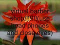 virtual barber shop(use ear phones and close eyes)