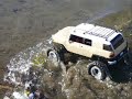 my R/C FJ Cruiser swimming and rock crawling