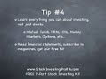 Stock Market Investing: Beginners Tips