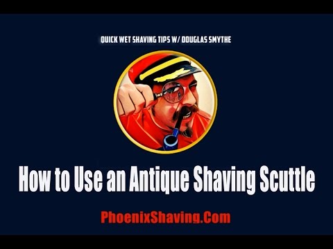 Scuttle - http://howtogrowamoustache.com Also, check out our Wet Shaving Podcast: http://moustacheandbladepodcast.com [NOTE: after loading the brush with lather from s...