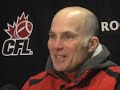 calgary stampeders head coach tom higgins after his team lost sunday's cfl west division semifinal to the saskatchewan roughriders at mosaic stadium. stamps insider video by michael petrie.
