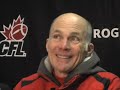 calgary stampeders head coach tom higgins after his team lost sunday's cfl west division semifinal to the saskatchewan roughriders at mosaic stadium. stamps insider video by michael petrie.