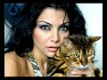 haifa wehbe and her lucky cat (zutoon.com)