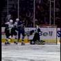Puck to the goalie mask