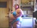sexy lady in bikini doing te salsa dance, please only adult