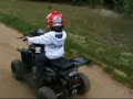 MY 3 YRS OLD SON RIDDING A MINI ATV 90CC MY 3 YRS OLD SON RIDDING A MINI ATV 90CC