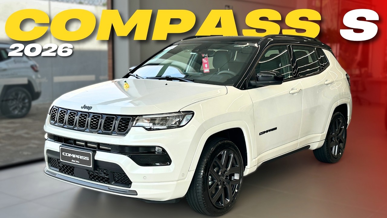 JEEP COMPASS S 2026 - Confira a versão top de linha 1.3 turbo flex!