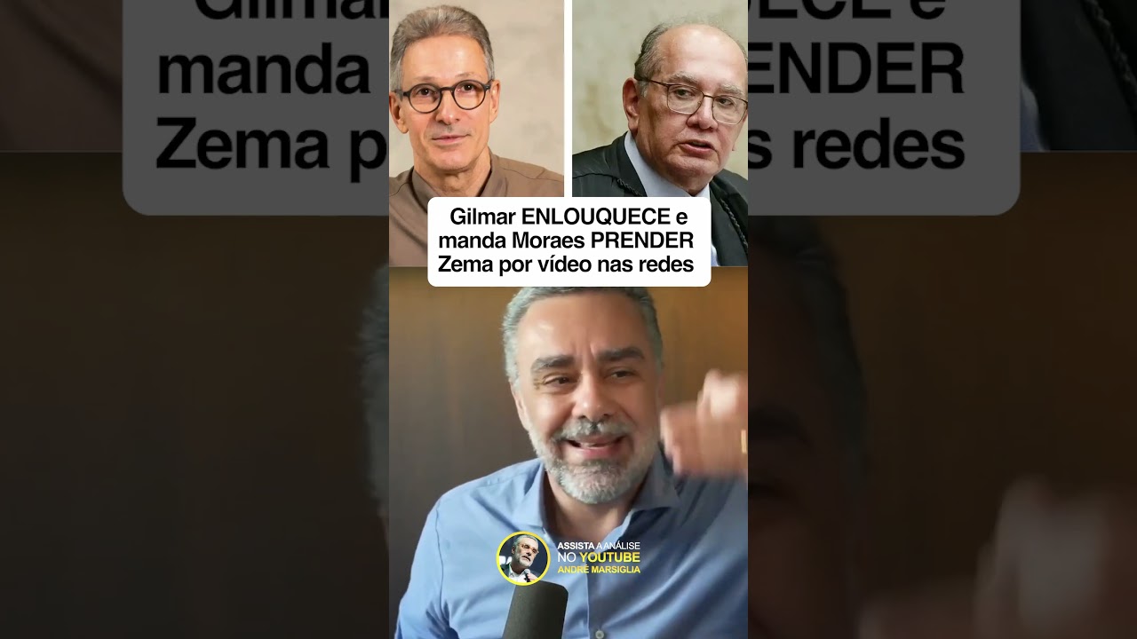 🚨 Gilmar ENLOUQUECE e manda Moraes PRENDER Zema por vídeo nas redes