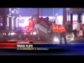 Jeep & Truck Crash, Truck Flips
