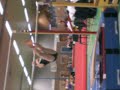 Zoe op brug tijdens de clubteamfinale in Goes.