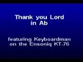 thank you lord