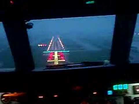 dc9 - DC-9 Approach and landing at dusk.
