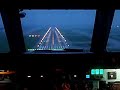 DC-9 approach and landing from cockpit